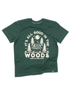 Good in the Woods Youth Tee - Heather Forest