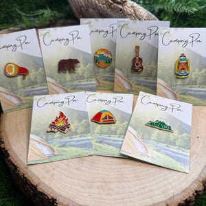 Tent Camping - Metal Lapel Pin