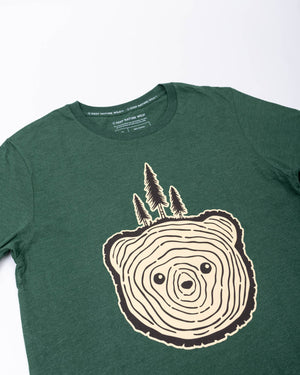 Bear Tree Unisex Tee - Heather Forest