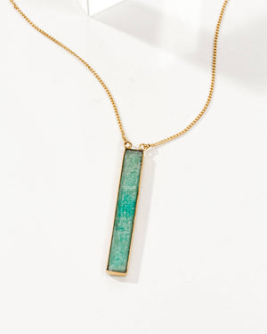 Sticks and Stones Long Necklace- Amazonite