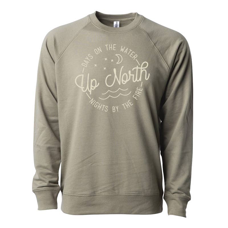 Days on the Water Unisex Lightweight Sweatshirt - Olive