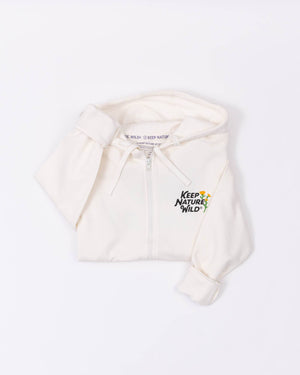 Wild Child Zip-Up Hoodie - Natural