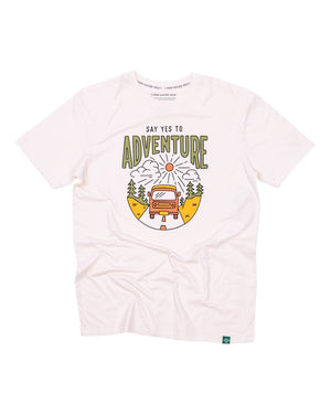 Say Yes to Adventure Unisex Tee - Natural