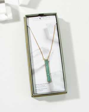 Sticks and Stones Long Necklace- Amazonite