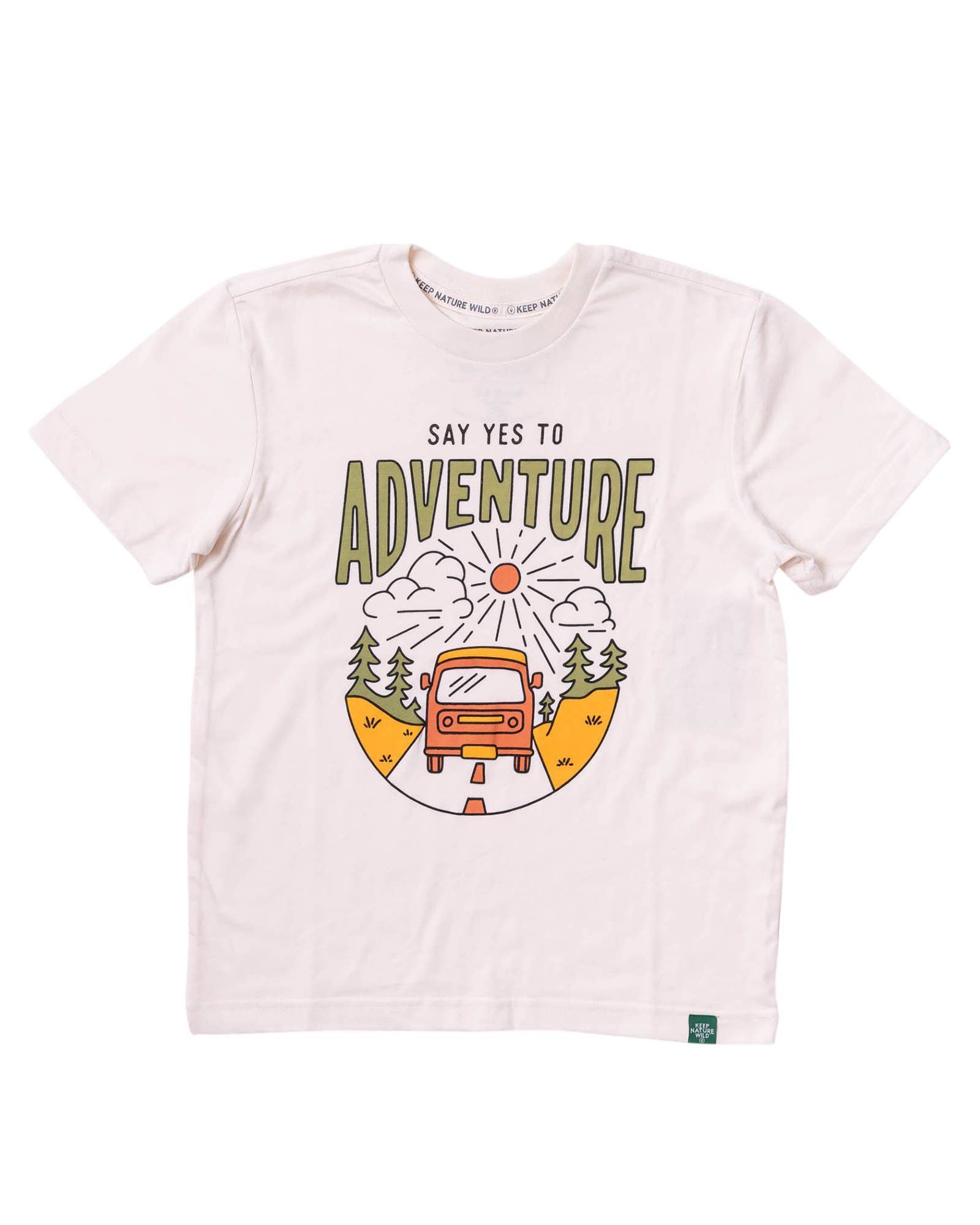 Say Yes to Adventure Youth Tee - Natural