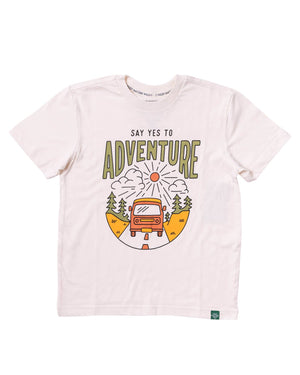 Say Yes to Adventure Youth Tee - Natural