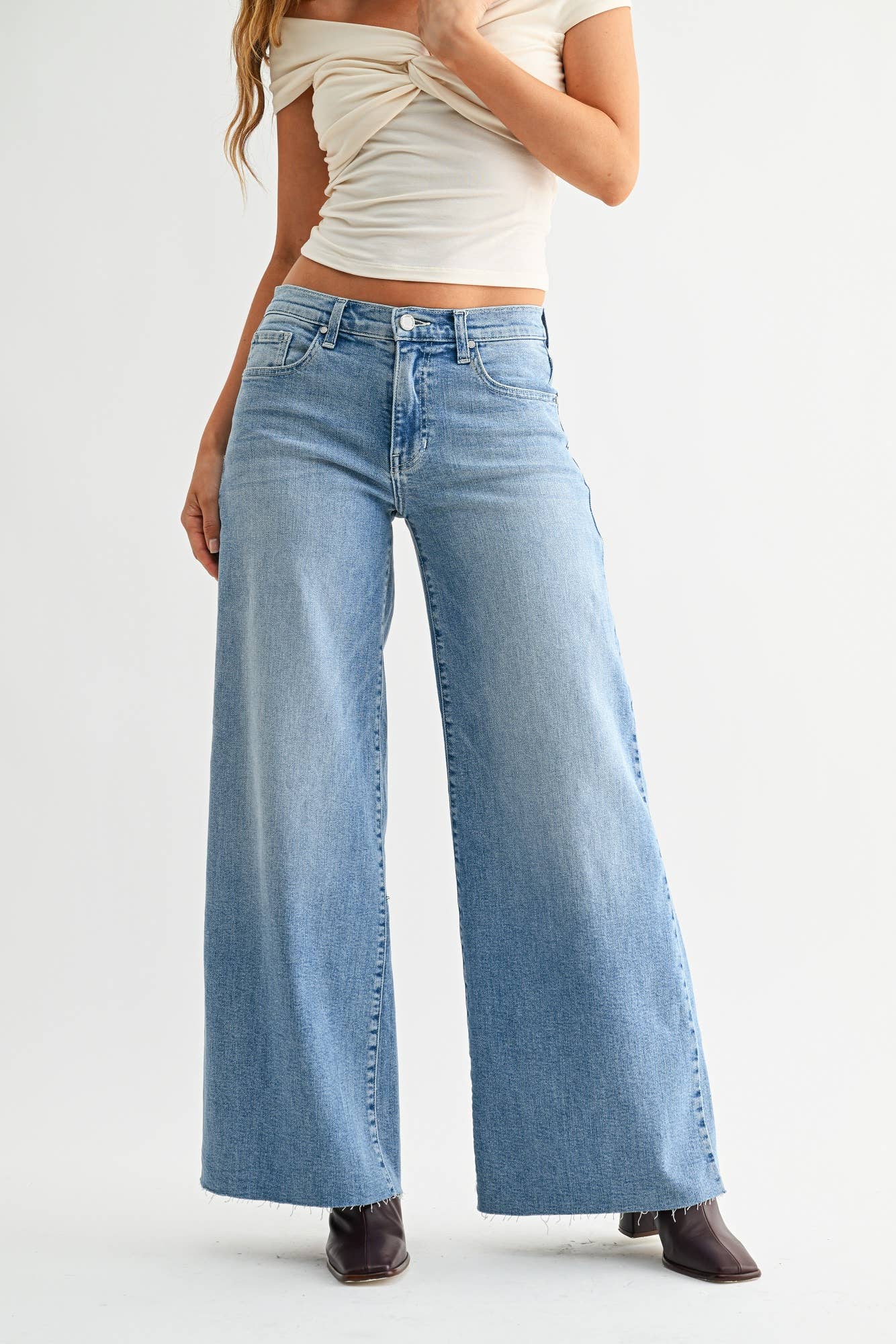 Super Wide Leg Stretch - Light Denim
