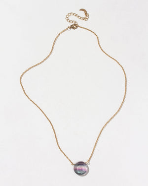 Gem in the Moon Gemstone Necklace- Fluorite