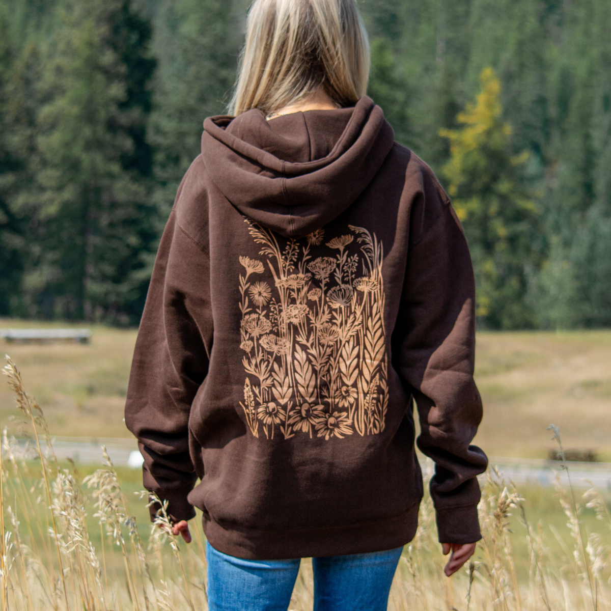 Wild Field Unisex Hoodie - Brown