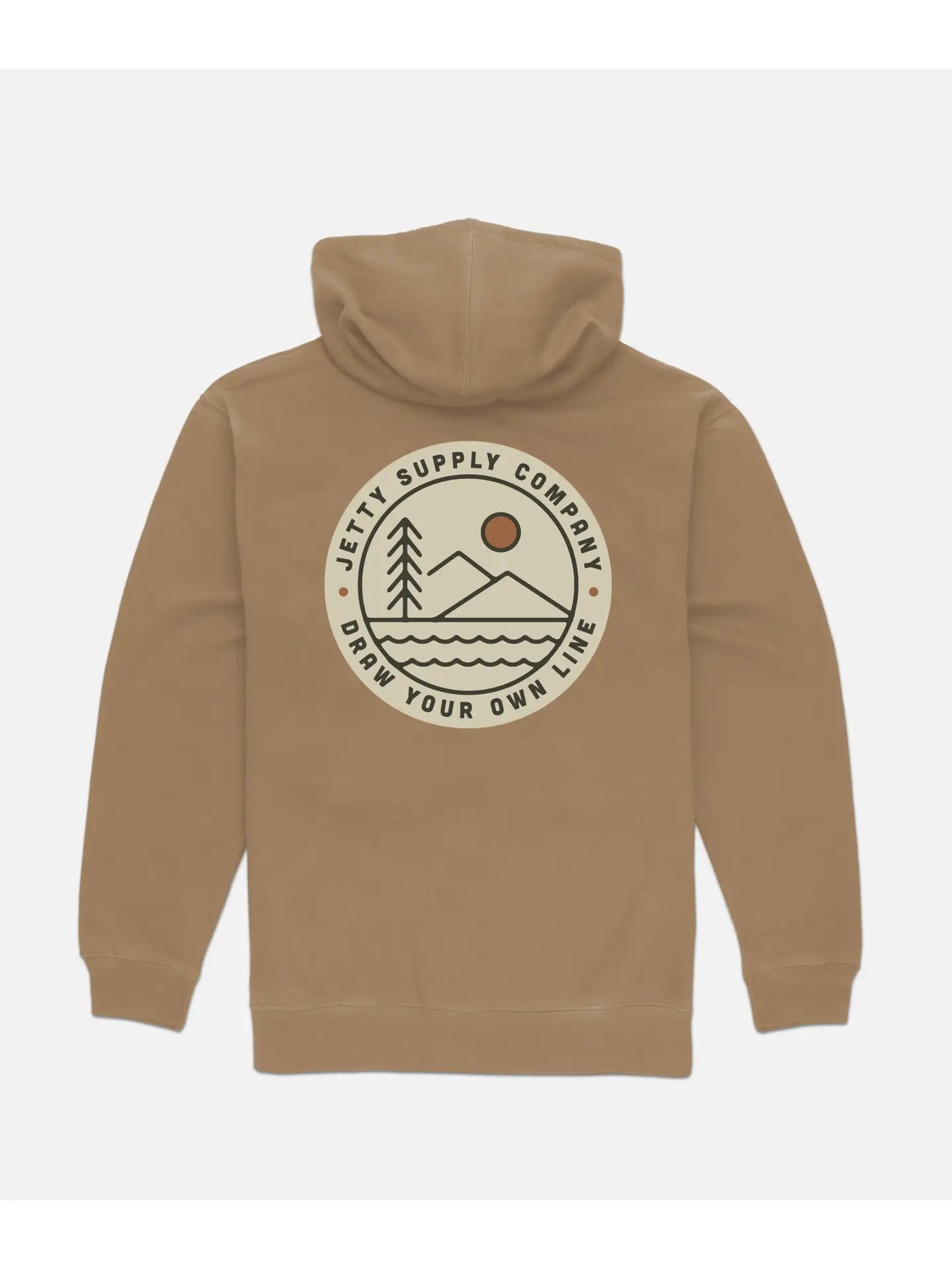 Emblem Zip Hoodie - Sand