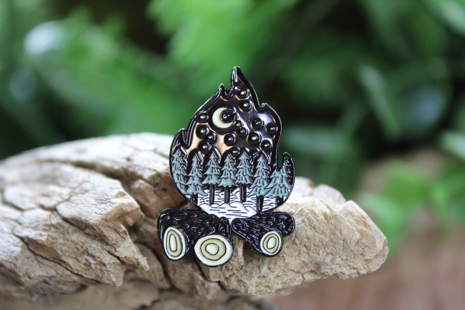 Campfire In the Forest - Metal & Enamel Pin