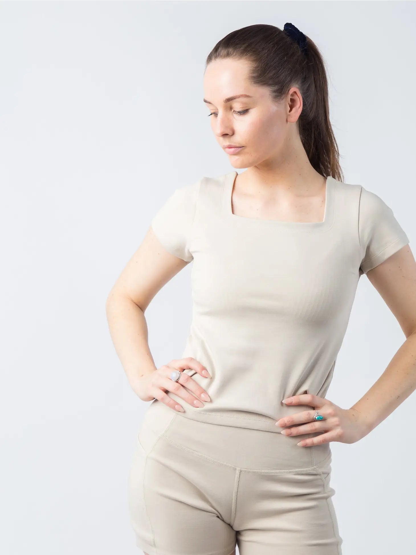 PlantTec™ Reversible Short Sleeve Tee - Sandstone