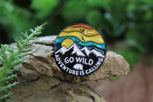 Go Wild, Adventure is Calling Enamel and Metal Pin