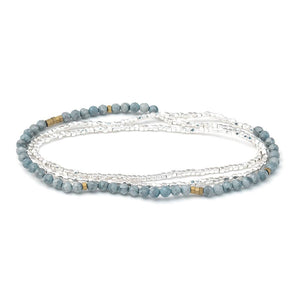 Delicate Stone Bracelet: Blue Howlite/Stone of Harmony