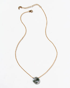 Gem in the Moon Gemstone Necklace- Ocean Jasper