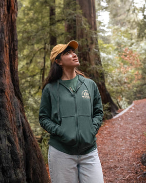 Good In The Woods Zip-Up Hoodie - Heather Forest