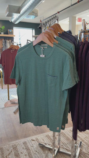 Signature Embroidered Pocket Tee - Deep Sea