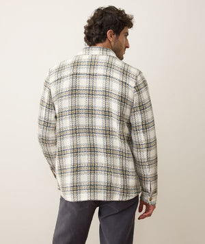Max Twill Overshirt - Natural/blue plaid