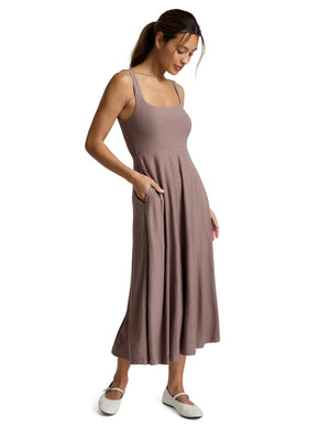 Featherweight At The Ready Dress - Rosey Taupe