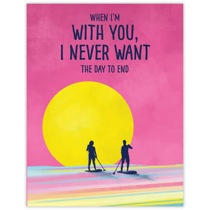 Stand Up Paddleboard Love Card