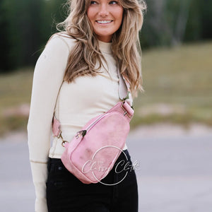 Shoulder Sling Bag - Blush Geo