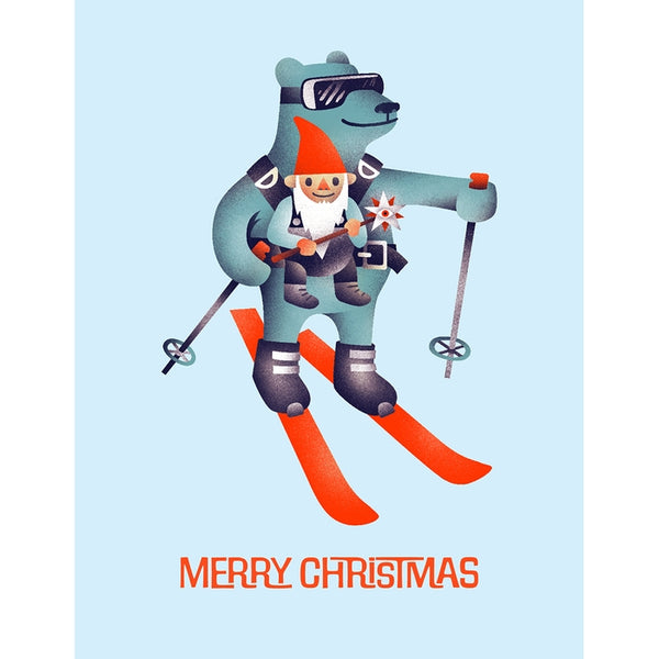 Ski Bear Christmas Card