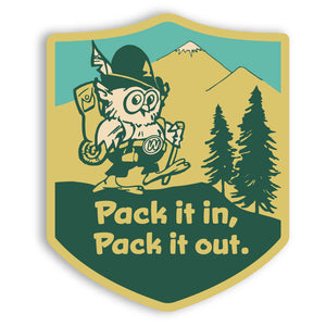 Pack It In, Pack It Out Sticker