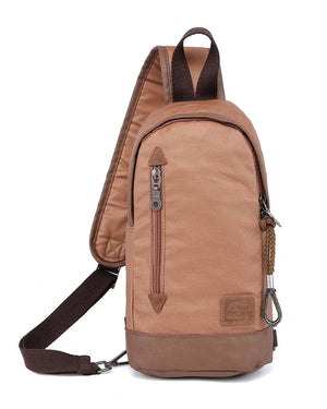 Urban Light Coated Canvas Sling Bag - Khaki