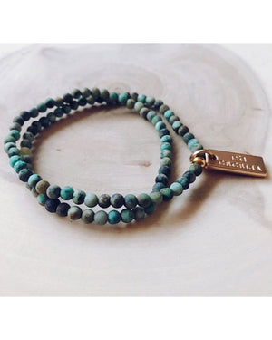 Double Wrap Gemstone Bracelet - Turquoise