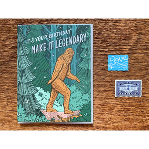 Bigfoot Birthday Card