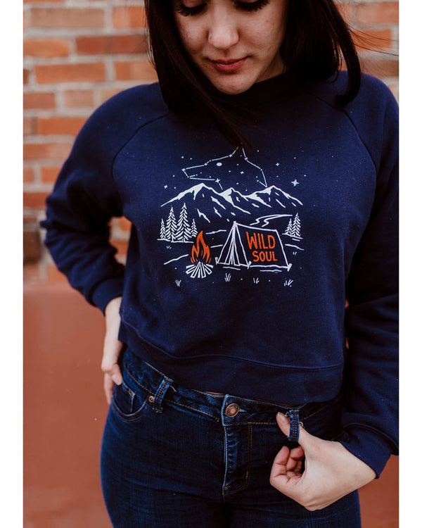 Wild Soul Ladies Crop - Navy