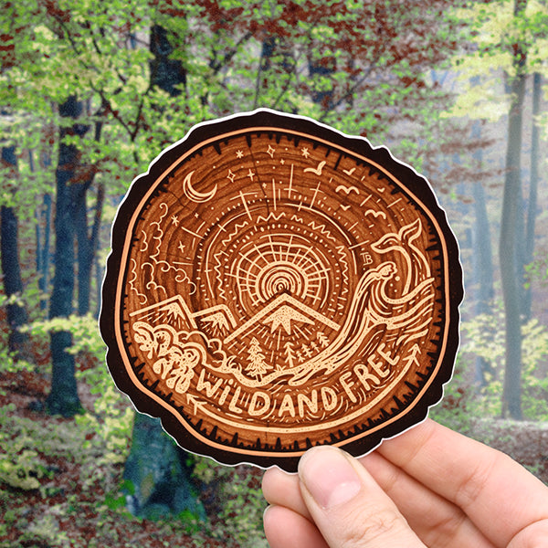 Wild And Free Sticker