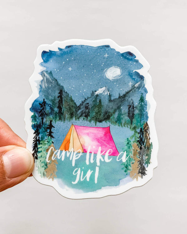 Camp Like a Girl Sticker