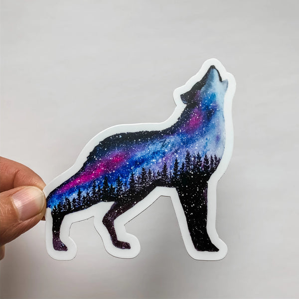 Starlight Wolf Sticker 3"