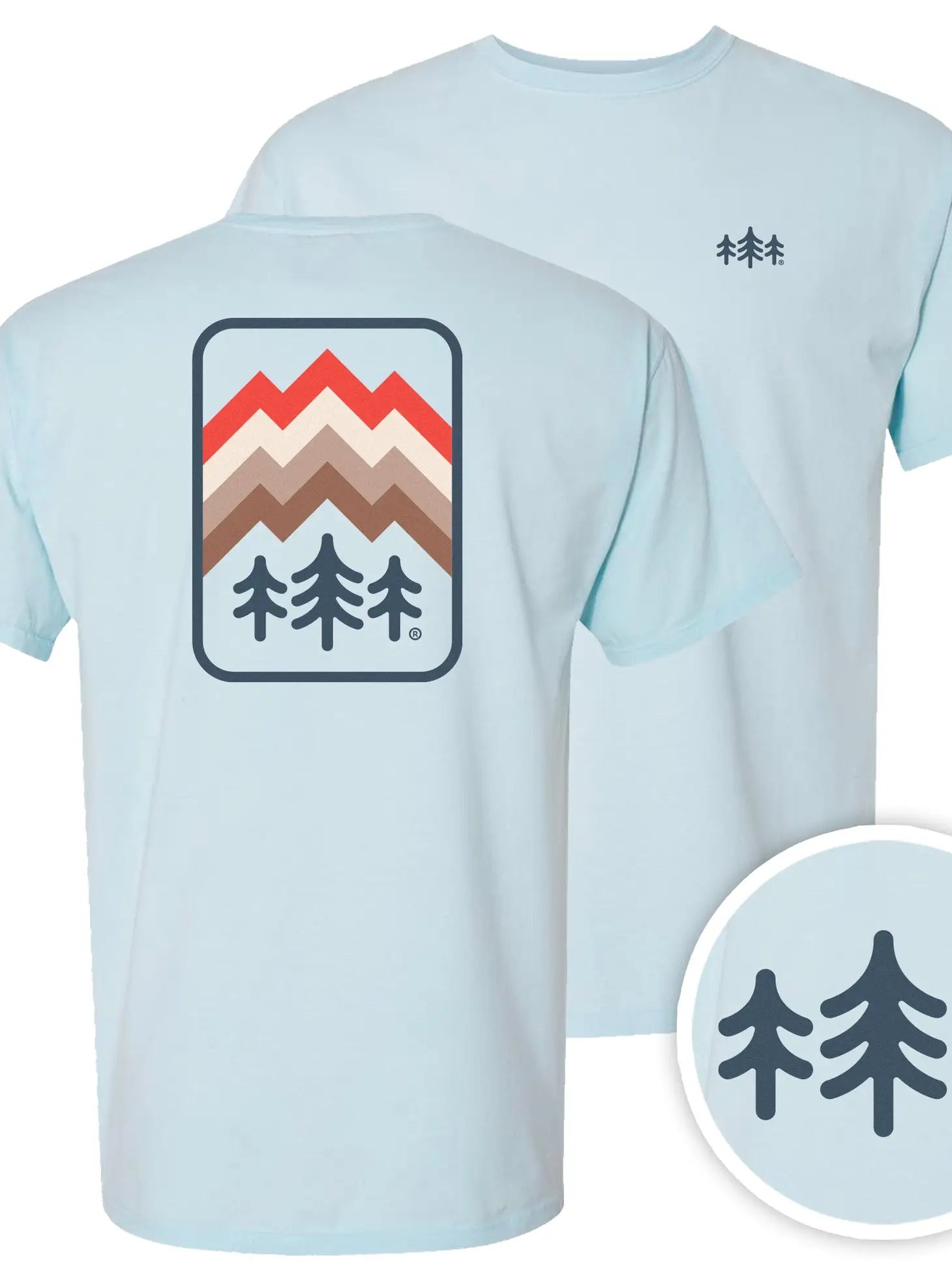 Peaks Garment Dyed Tee - Ice Blue