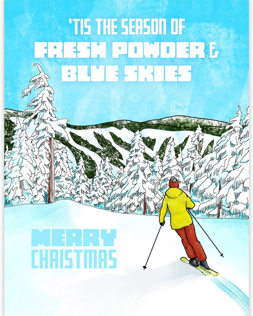 Alpine Ski Christmas Card