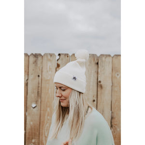 Three Trees Foldover Pom Beanie