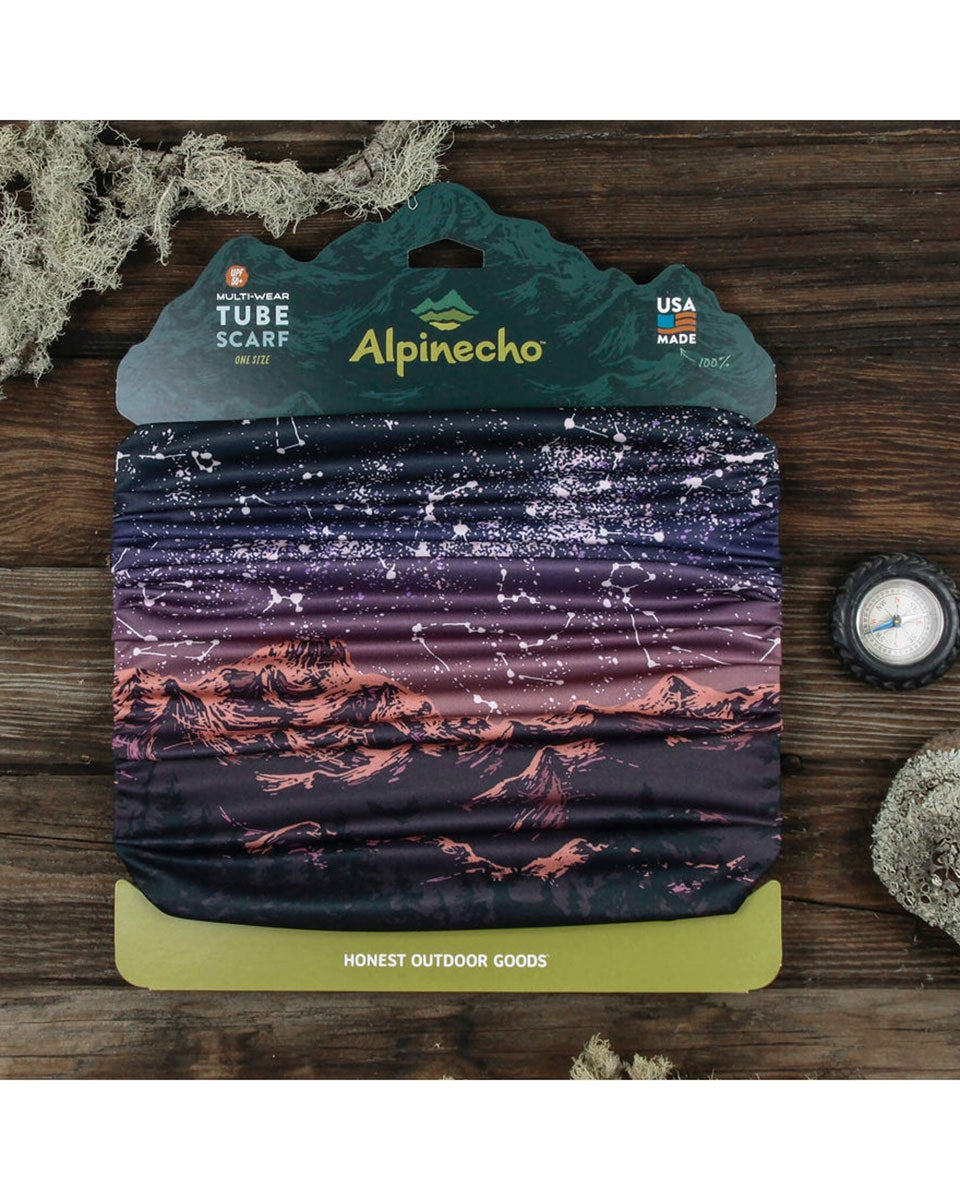 Stargazer Tube Scarf - Plum