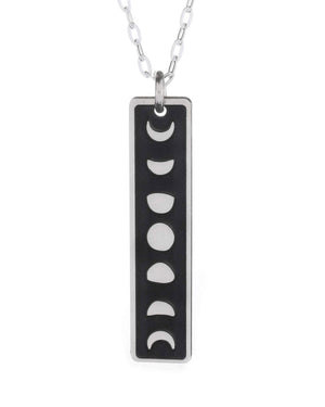 Moon Phases Skinny Bar Necklace