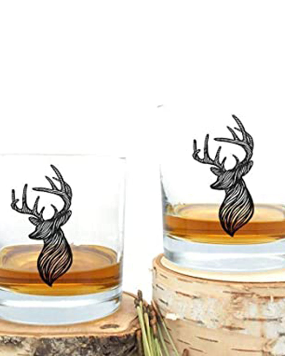 Double Exposure Bear Whiskey Glasses