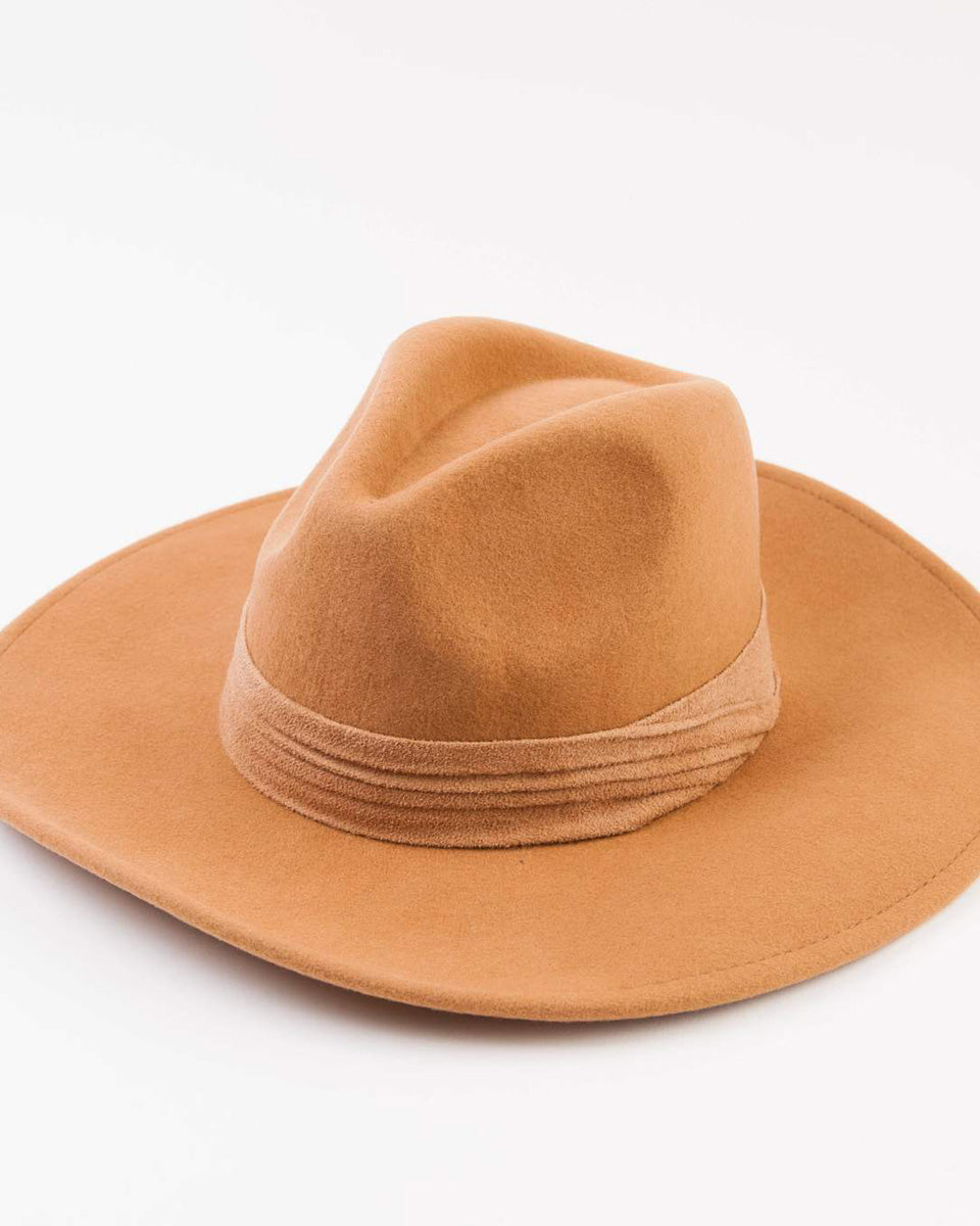 Wildflower Tan Wool Fedora