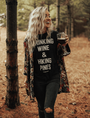 Wine & Pines Tank - Black