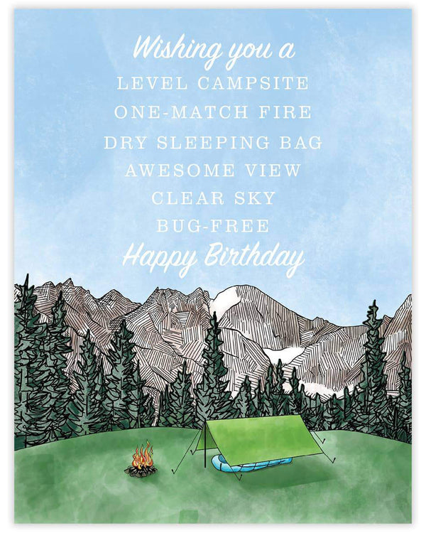 Camping Wish Card