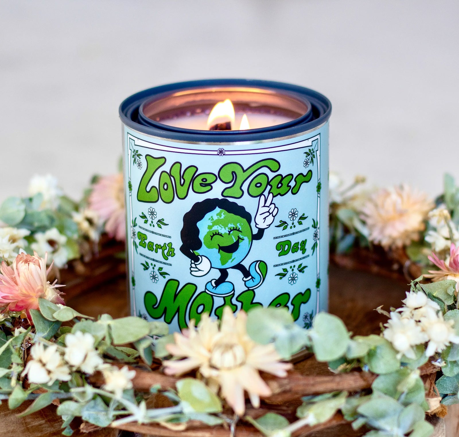 Love Your Mother Earth Day Candle
