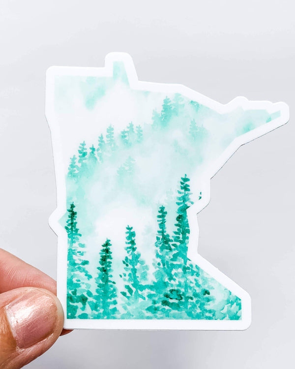 Minnesota Forest Green State Sticker Decal
