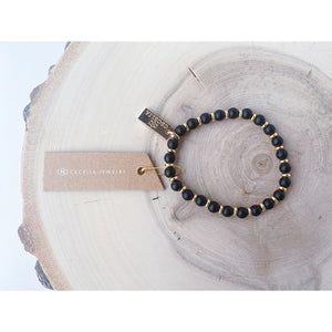 Missy Ann 6mm Gemstone Bracelets - Black Agate