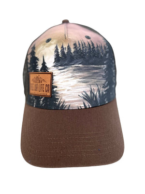 Ripples Trucker Hat - Brown