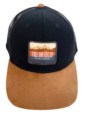 Suede Trucker Hat - Black