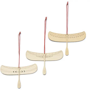 Canoe Ornament Set of 3
