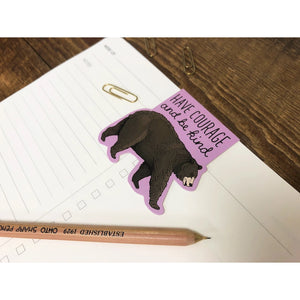 Courage Bear Magnetic Bookmark